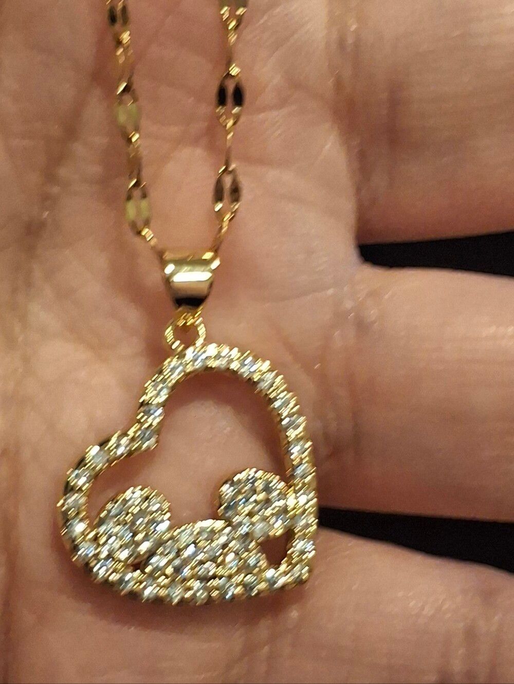 Mickey Mouse Gold Diamond Necklace - Picture 8 of 8